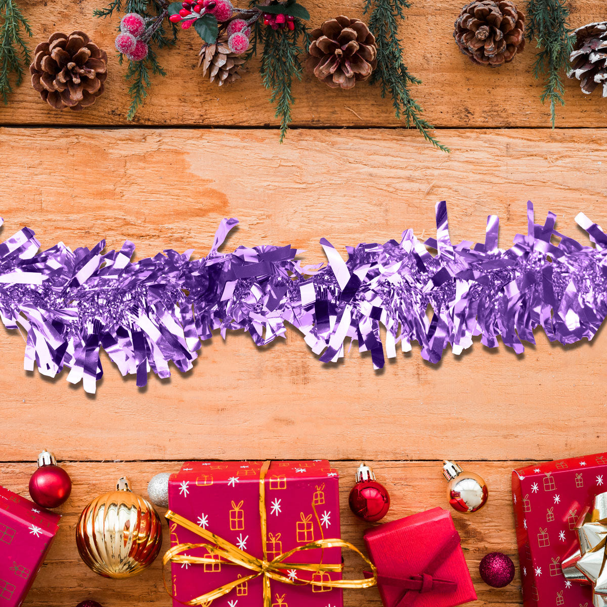 Guirnalda Navideña Brillante, Morado