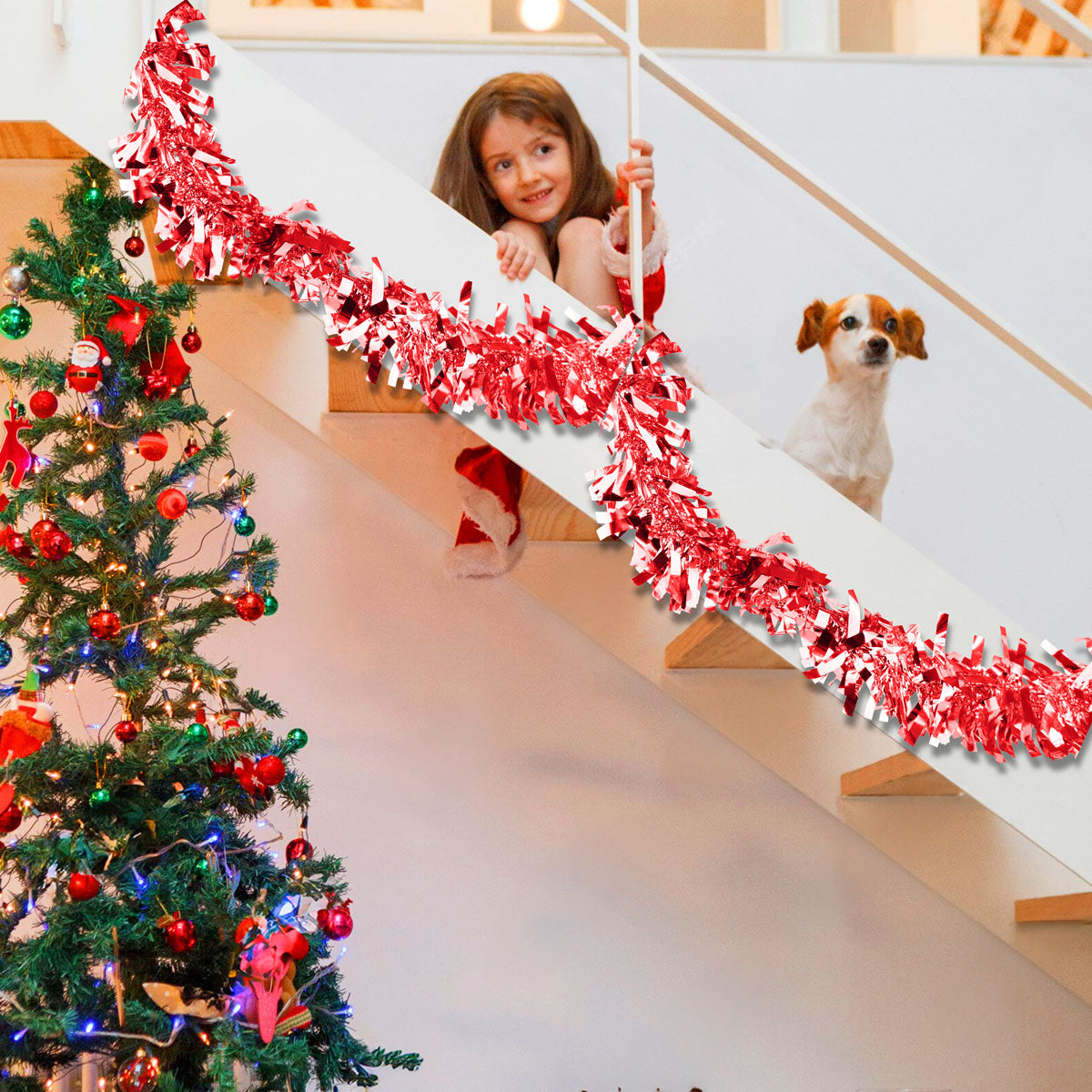 Guirnalda Navideña Brillante, Rojo