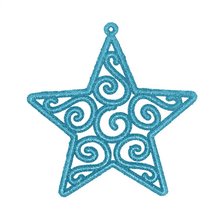 Ornamento Navideño en Forma de Estrella color Azul