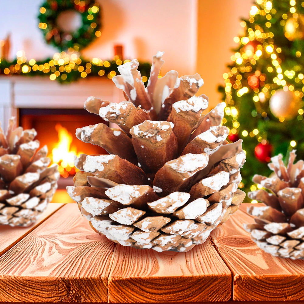 Piñas Decorativas Navideñas Nevadas