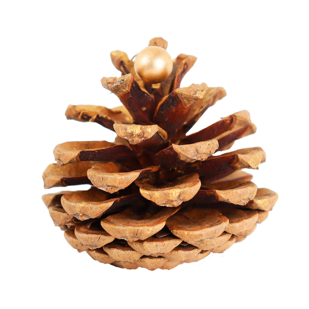 Piñas Decorativas Navideñas Doradas