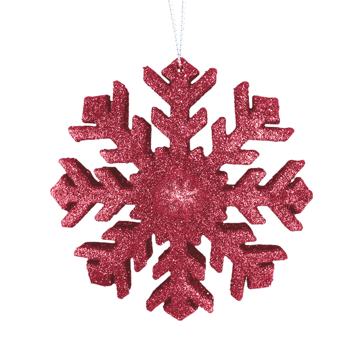 Copo de Nieve, Volumen, Glitter, Color Rojo