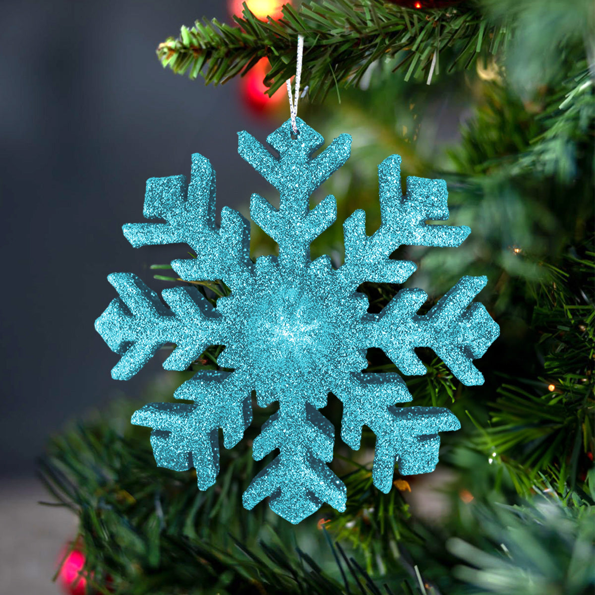 Copo de Nieve, Volumen, Glitter, Color Azul