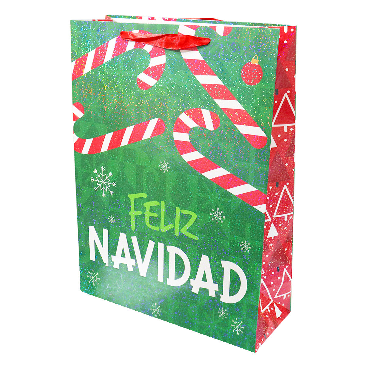 Bolsa de Regalo Navideña, Diseño Bastones de Dulce