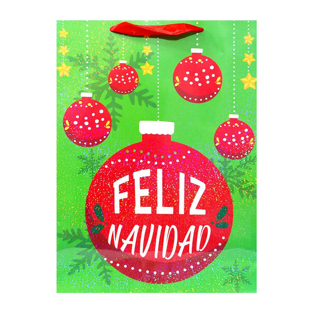 Bolsa de Regalo Navideña, Diseño Esferas