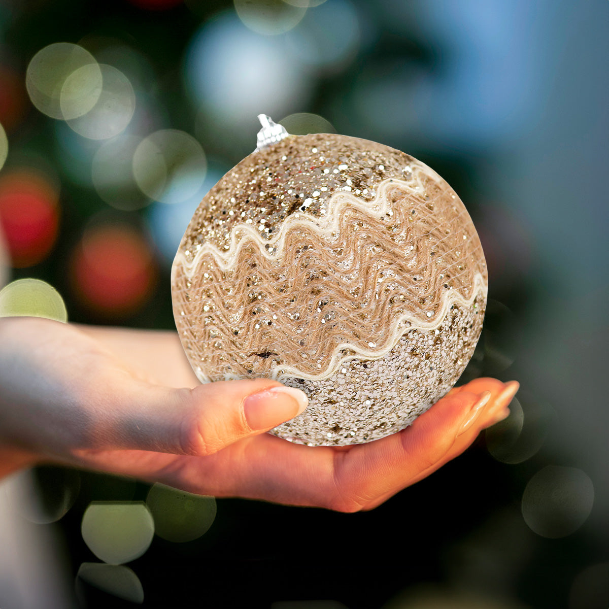 Esfera Navideña Rústica