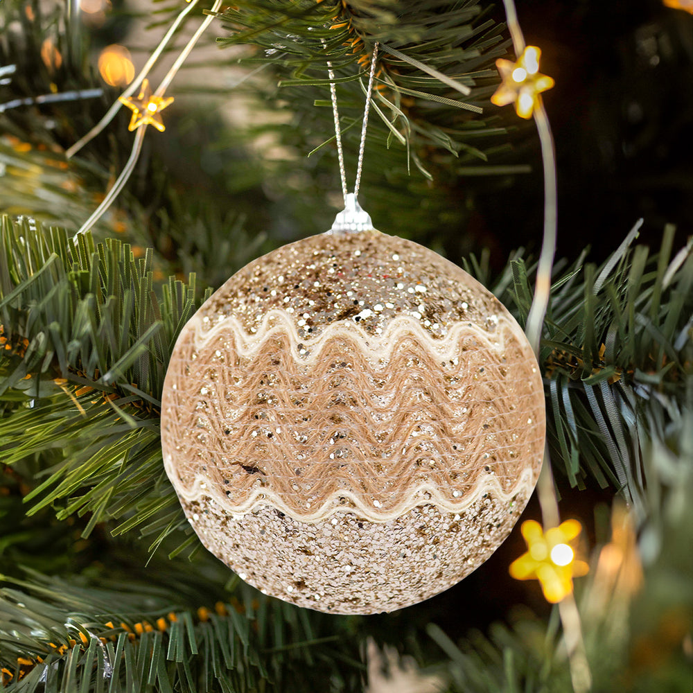 Esfera Navideña Rústica
