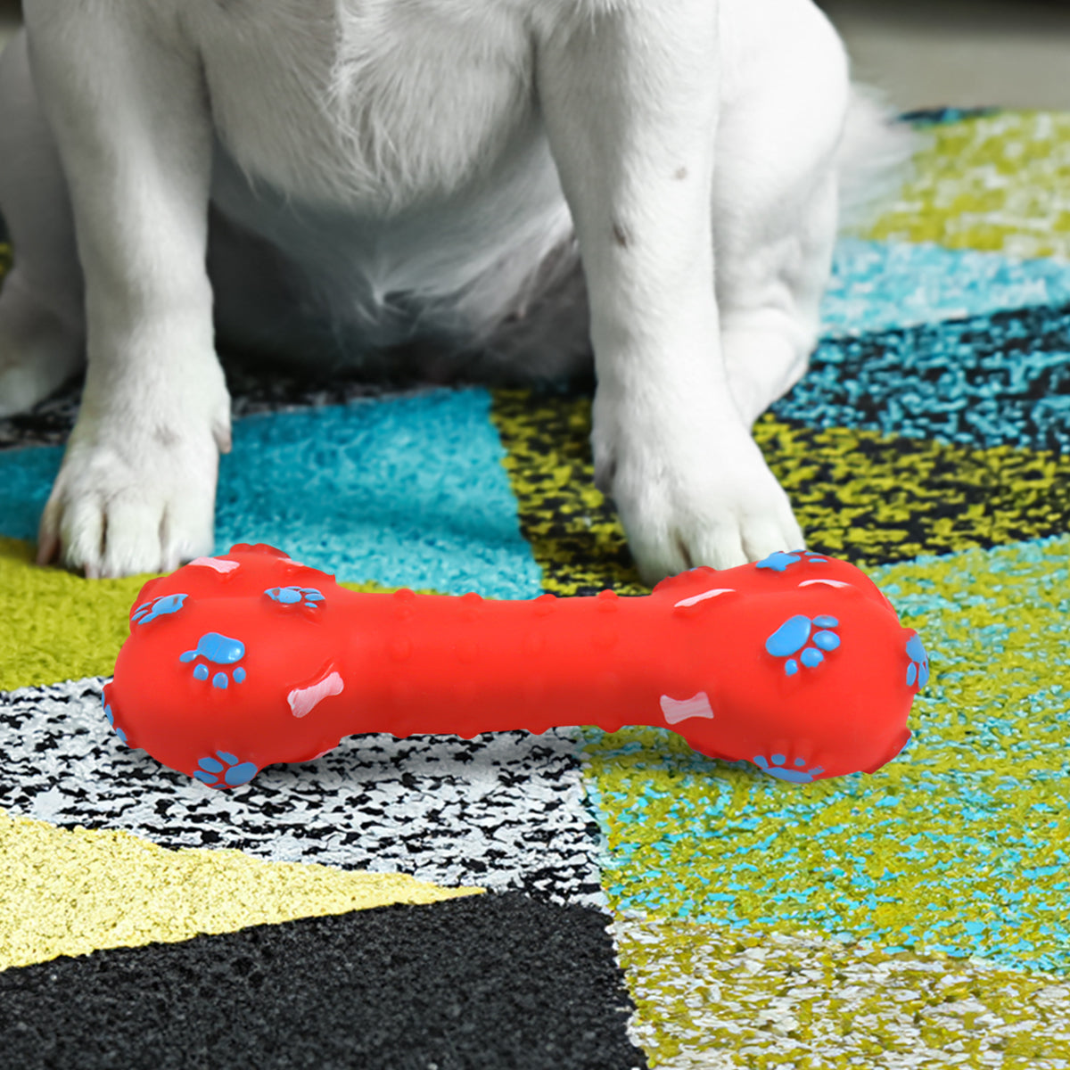 Juguete Hueso Chillón para Perro, Color Naranja