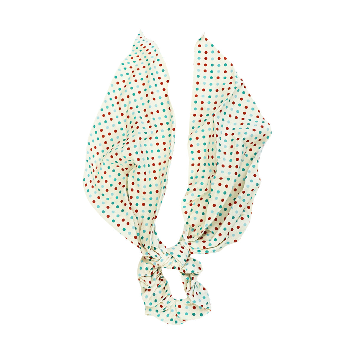 Scrunchie Navideña con Diseño de Puntitos