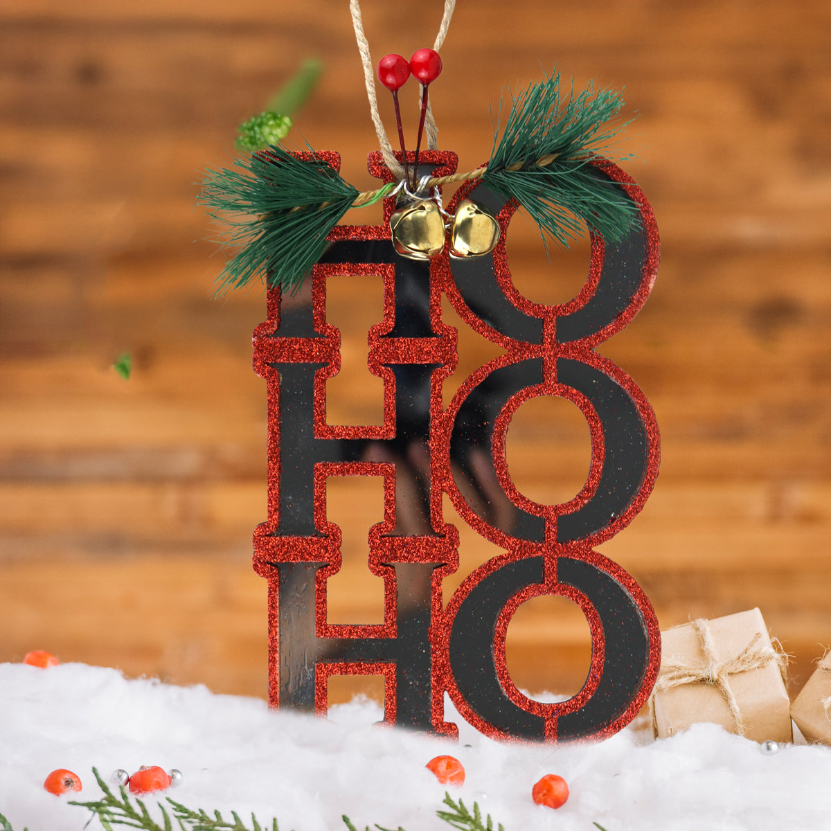 Ornamento Colgante "Ho Ho Ho" Color Rojo