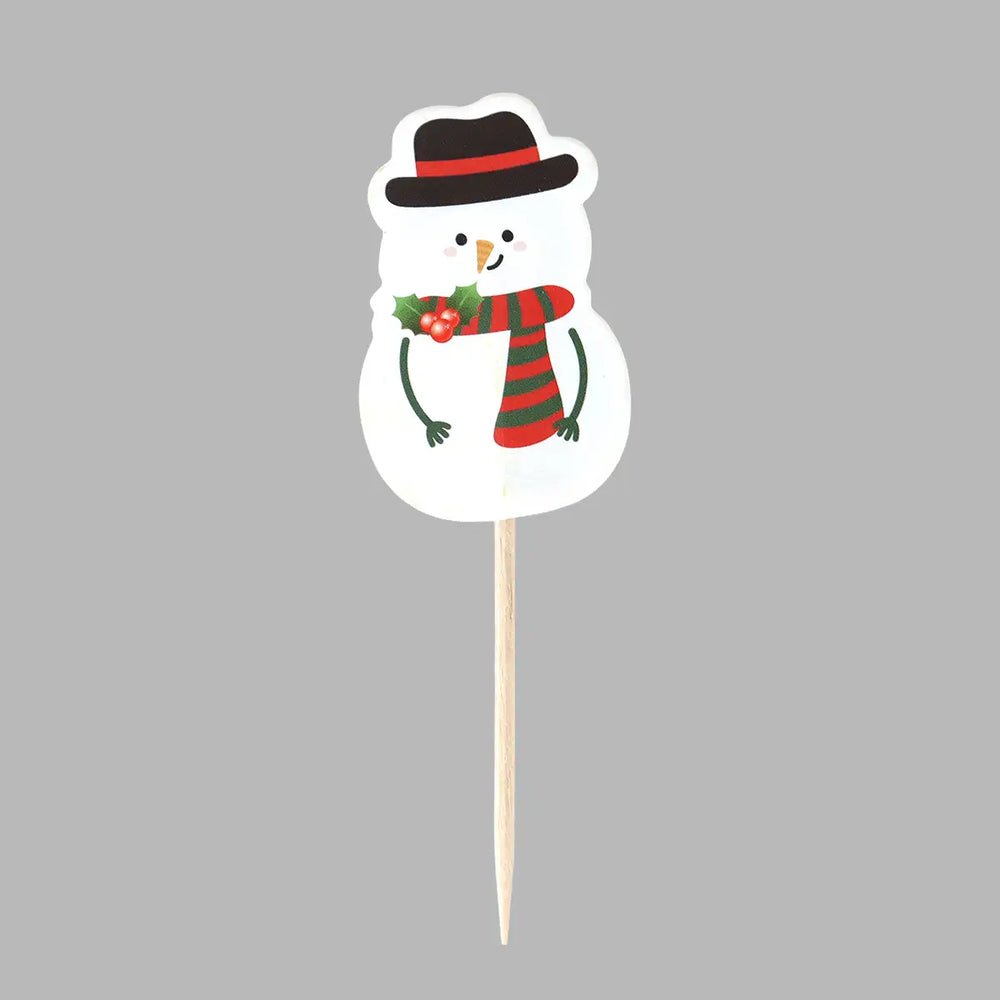Set Navideño de Capacillos y Palillos Decorativos para Cupcakes, Reno