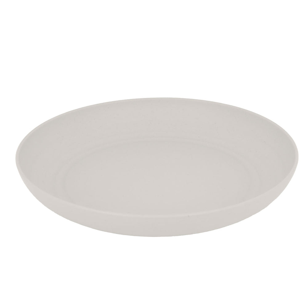 Plato Redondo de Plástico color Beige, 22x4cm