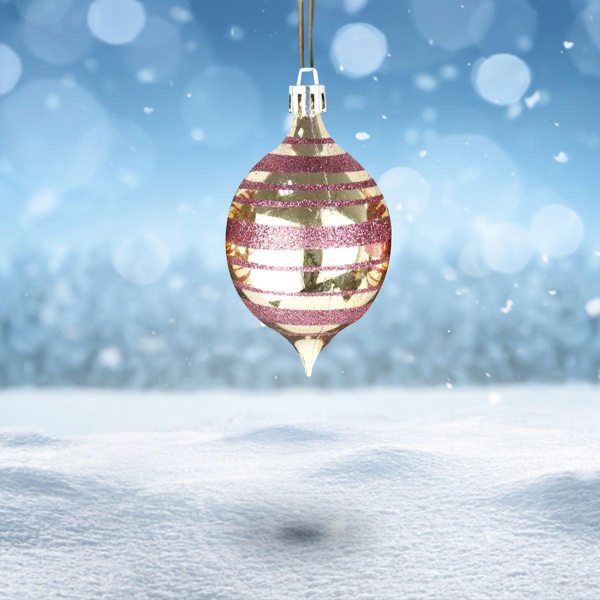 Esfera Decorada con Diamantina color Rosa