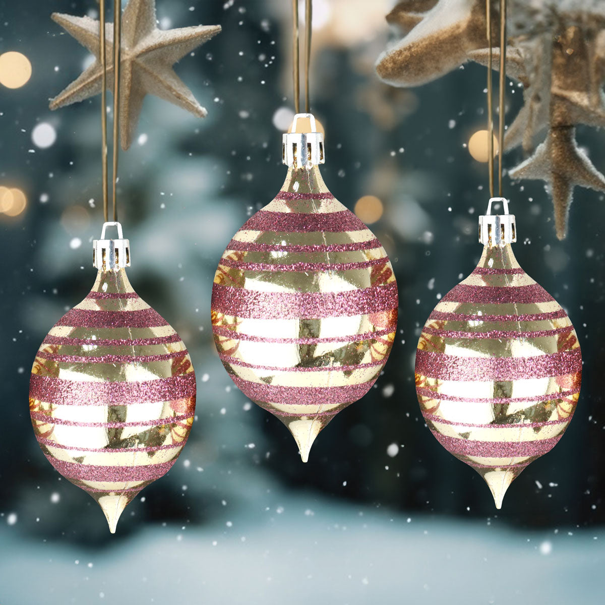 Esfera Decorada con Diamantina color Rosa