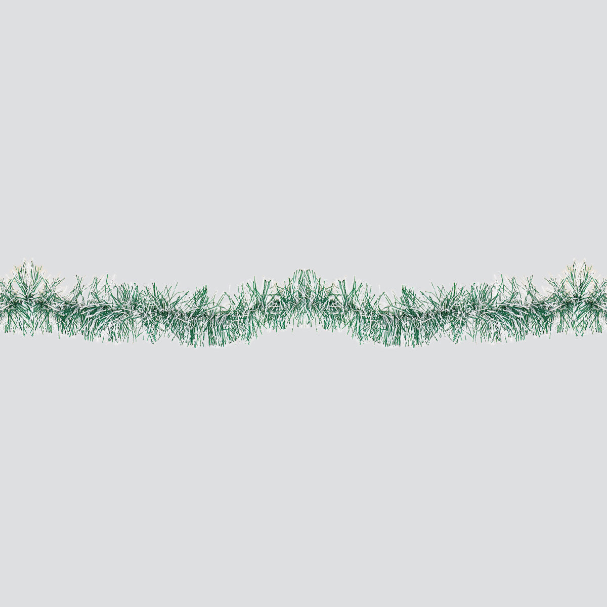 Guirnalda Navideña de Tinsel, Color Verde y Blanco