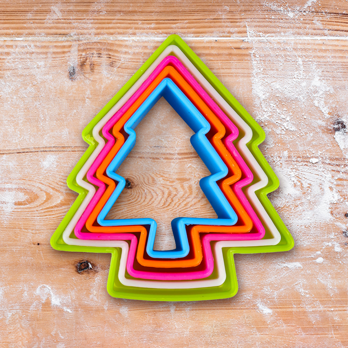 Kit de 5 Cortadores para Galletas en Forma de Pino