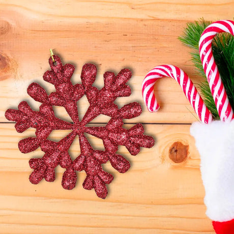 Ornamento Navideño en Forma de Copo de Nieve, 2pzas