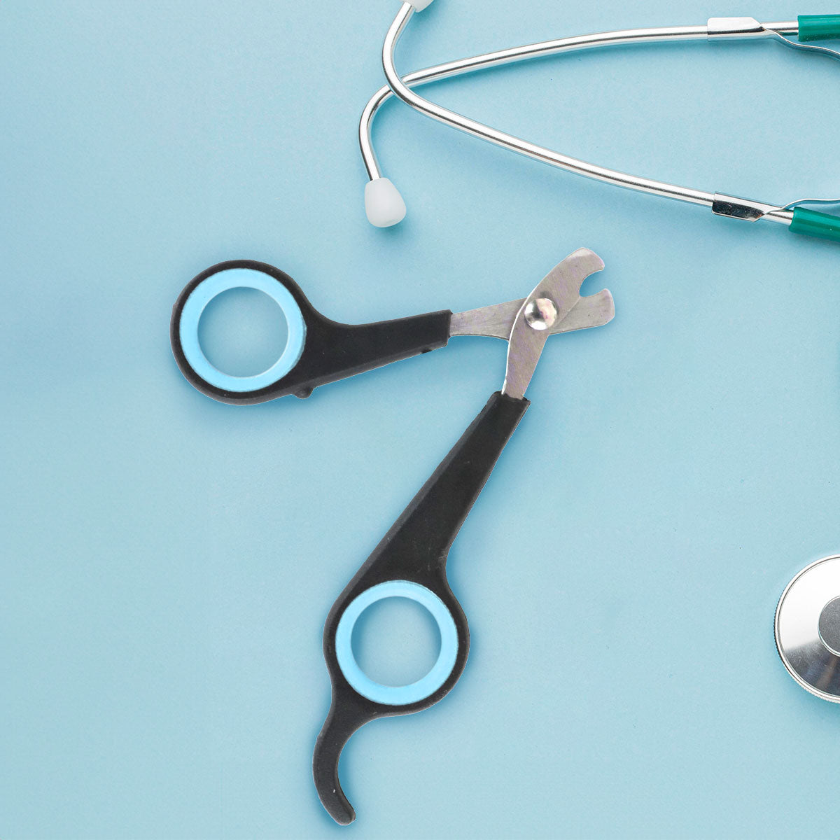 Cortaúñas color Negro con Azul para Mascotas, Amazin Pets