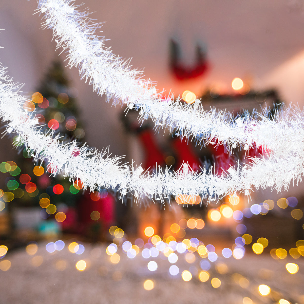 Guirnalda Iridiscente, Color Blanco