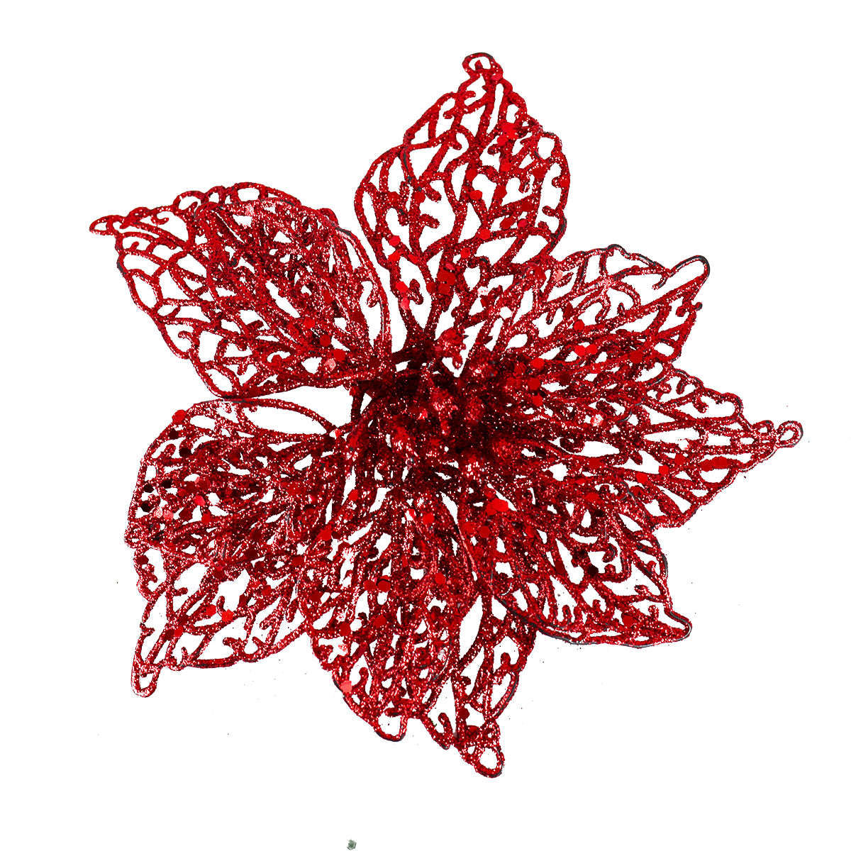 Flor Ornamento Navideño, Color Rojo