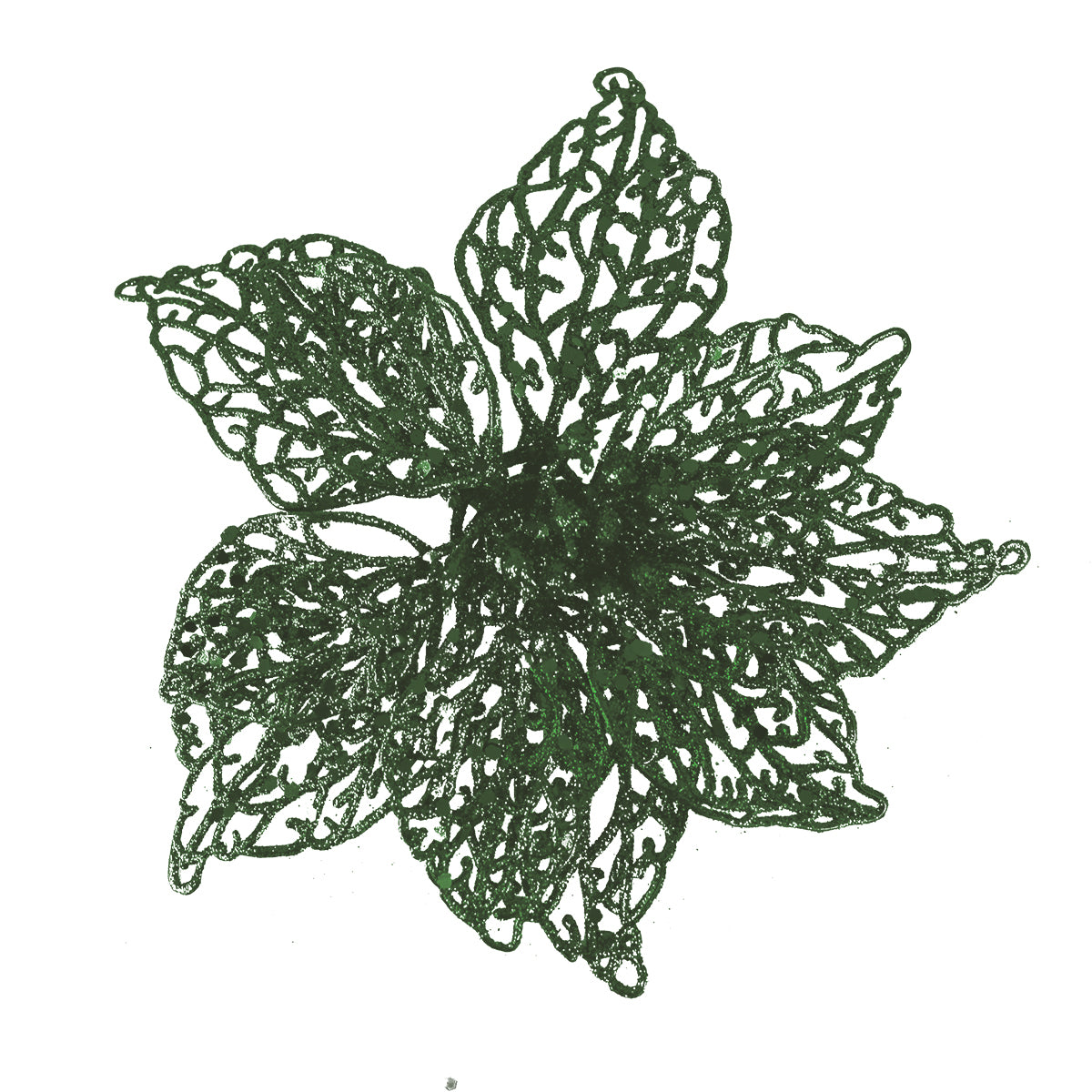 Flor Ornamento Navideño, Color Verde