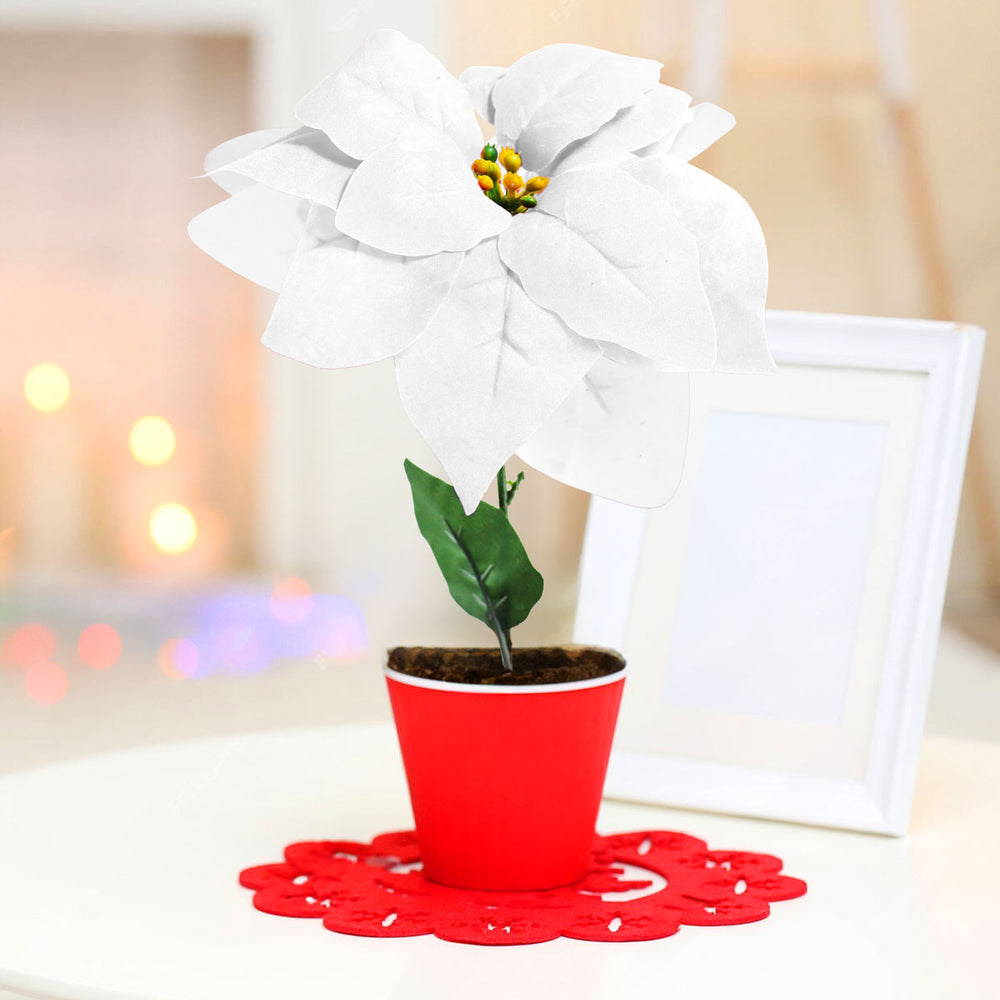 Vara Nochebuena Artificial, Color Blanco