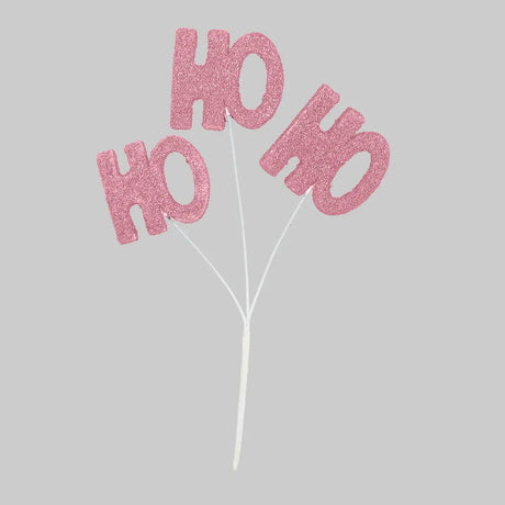 Follaje Navideño Decorativo "Ho Ho Ho" color Rosa