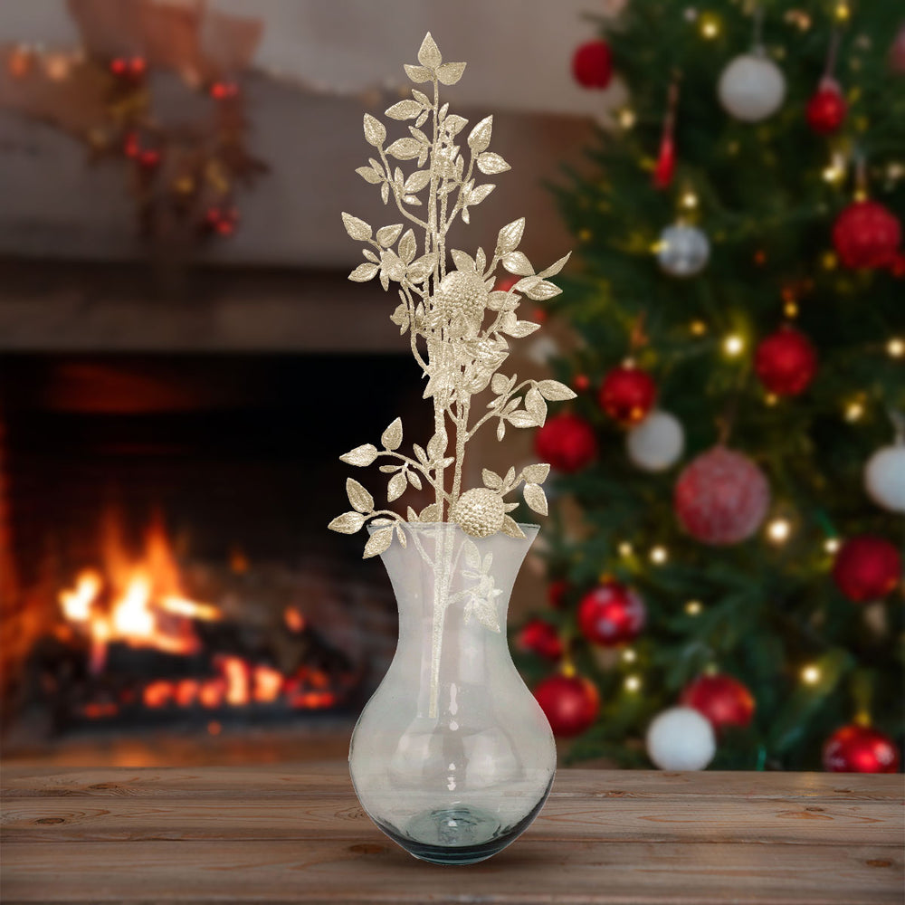 Vara de Follaje Artificial, Color Oro