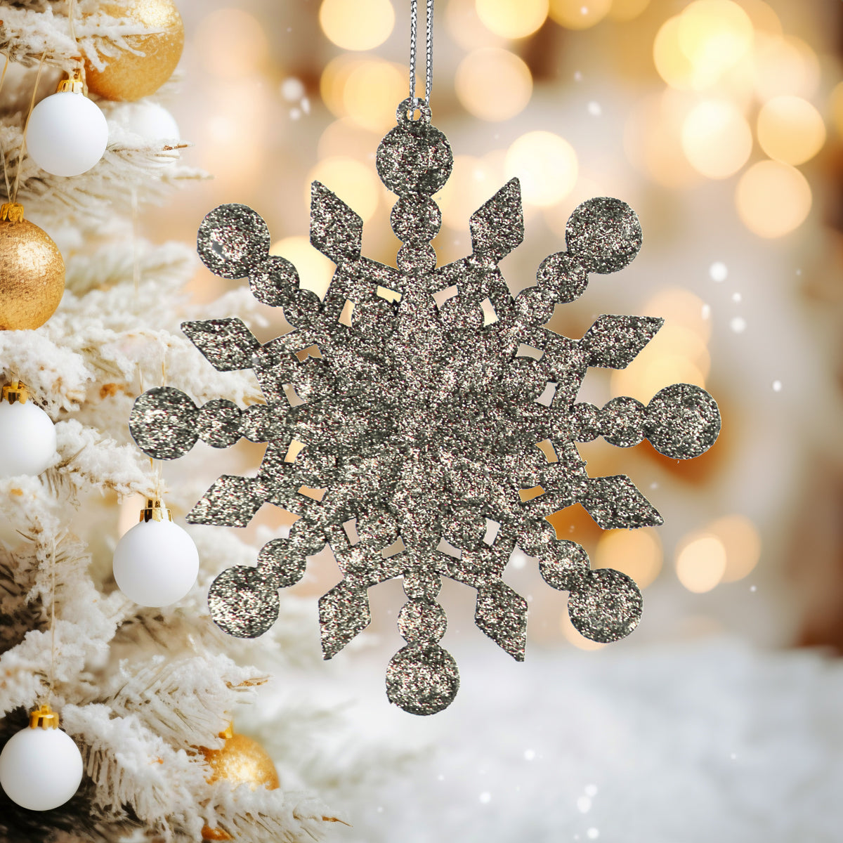 Copo de Nieve Decorativo color Arena