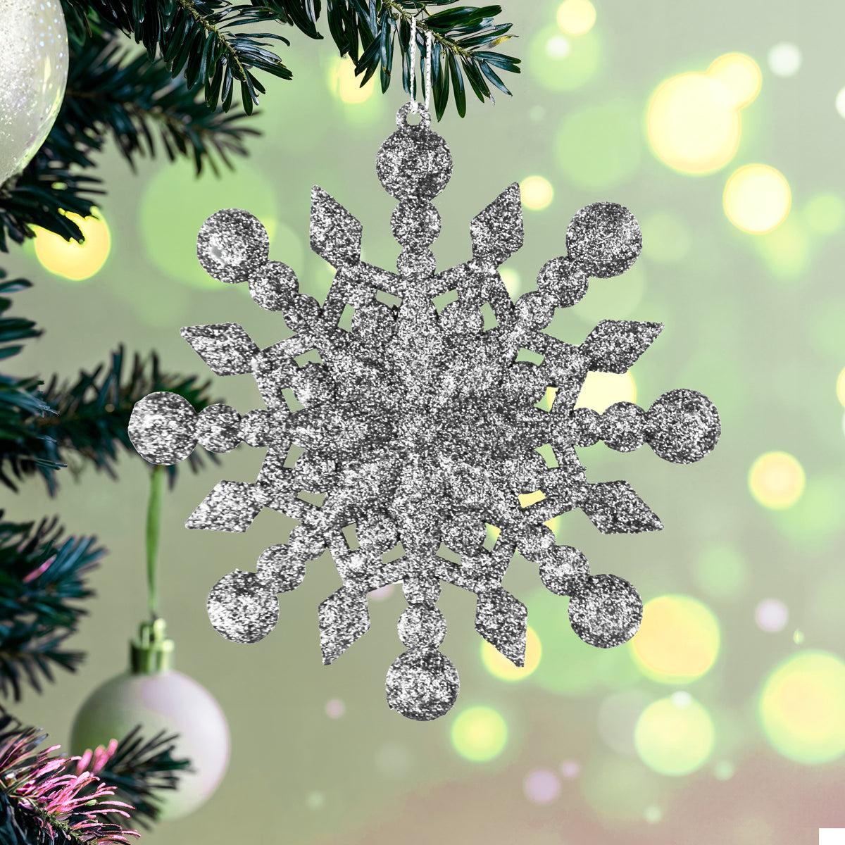 Copo de Nieve Decorativo color Plata