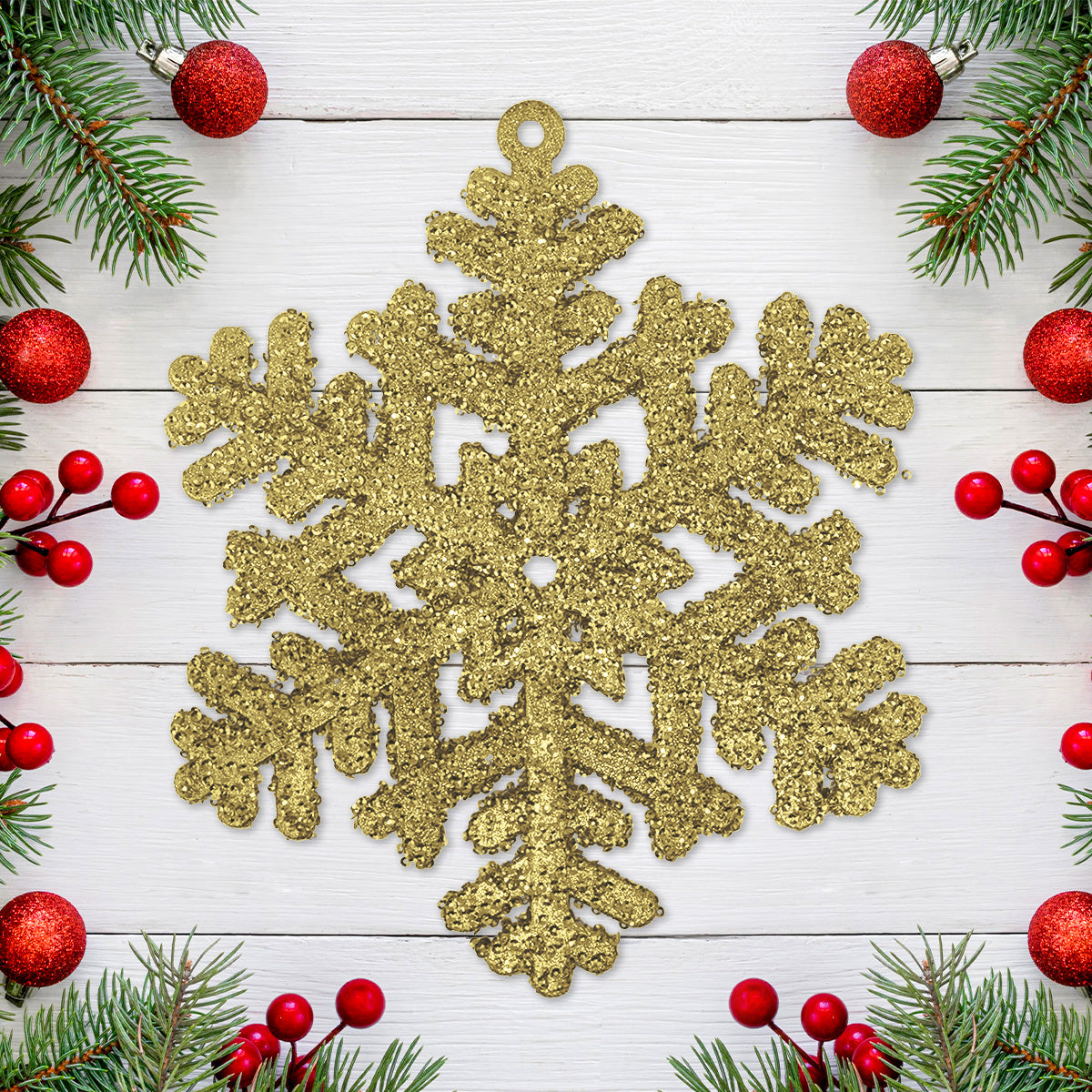 Copo de Nieve Jumbo color Oro