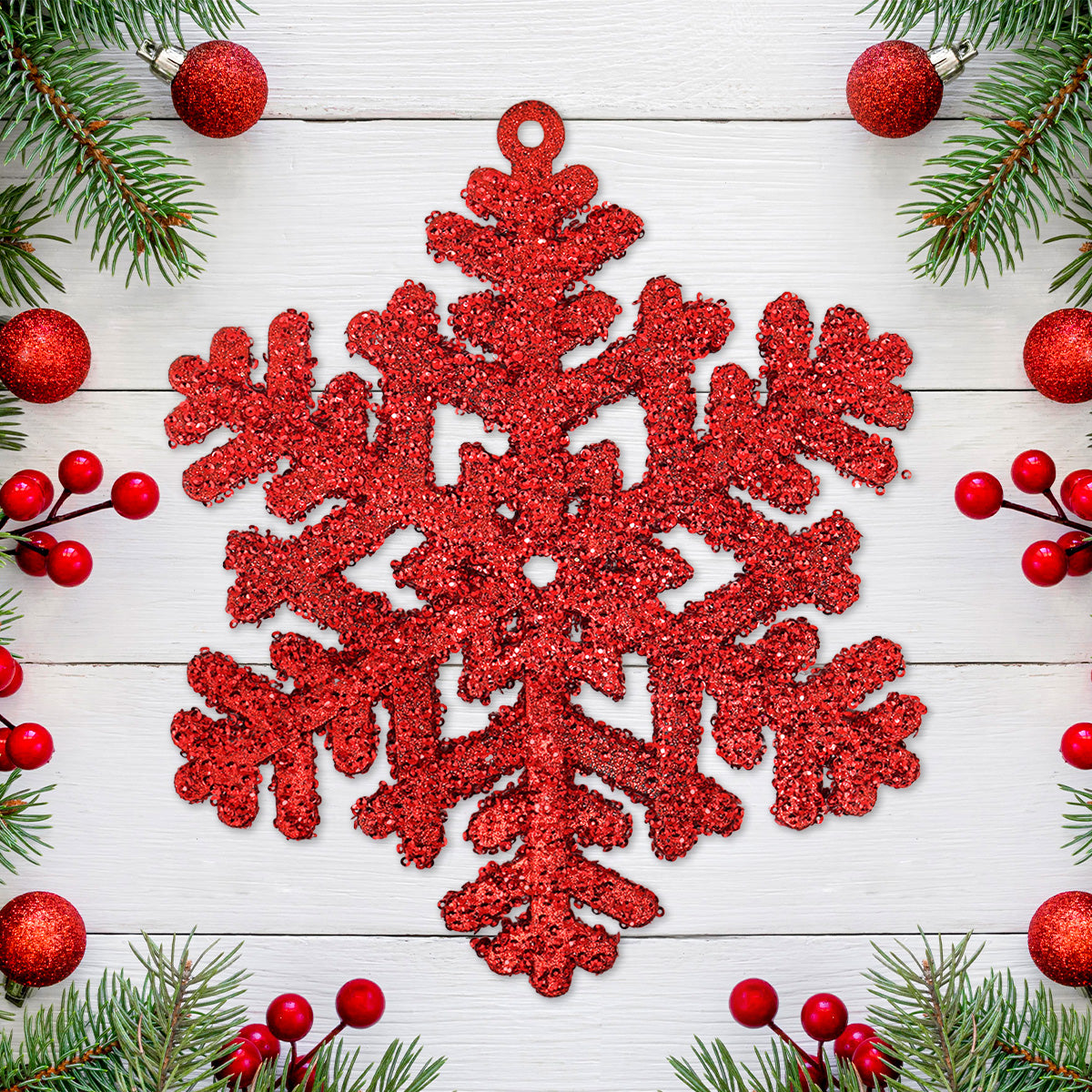 Copo de Nieve Jumbo color Rojo