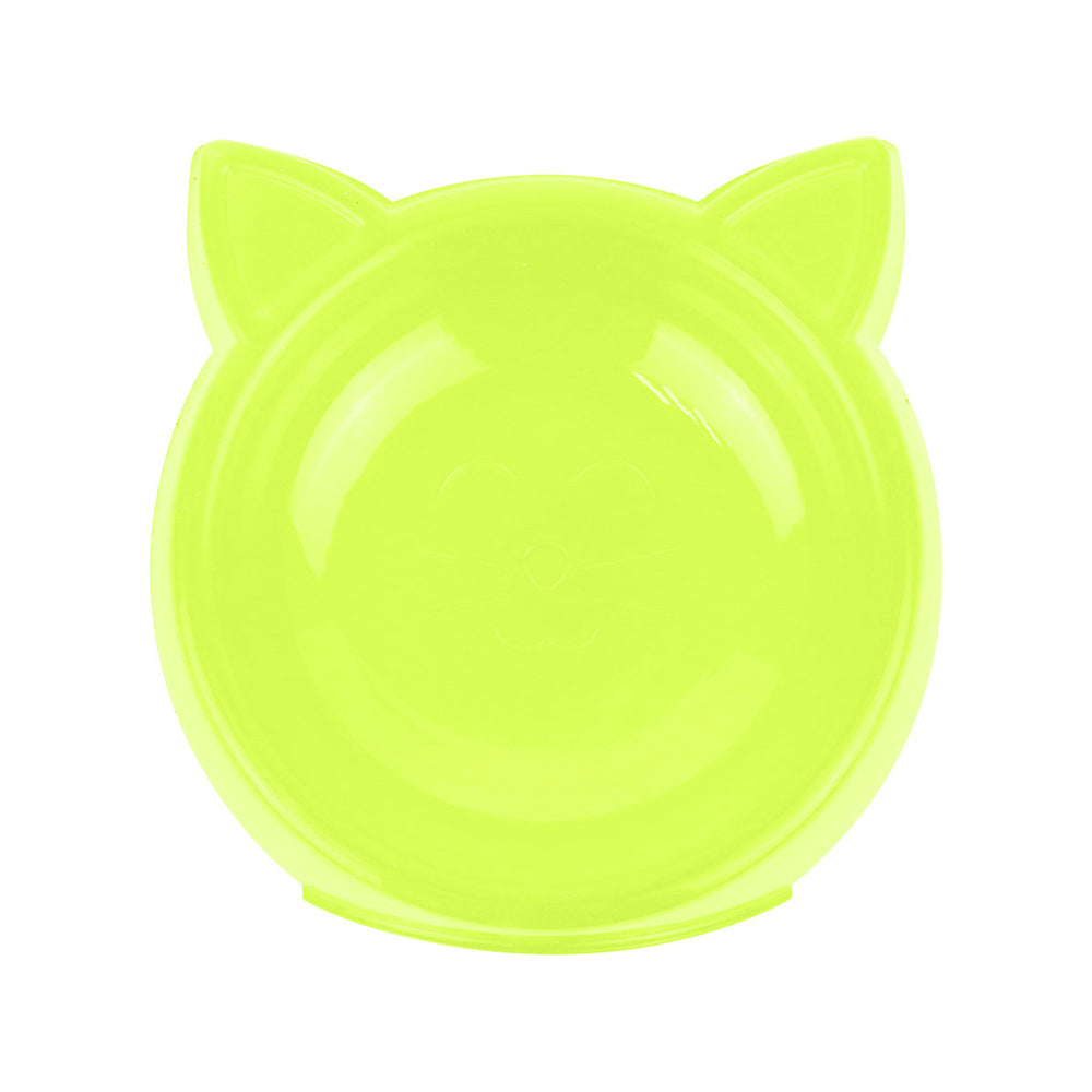Plato de Plástico con Diseño de Gatito color Verde