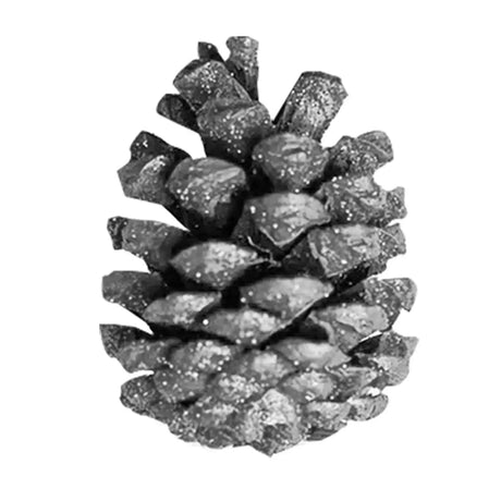 Ornamentos en Forma de Piñas Navideñas color Plata