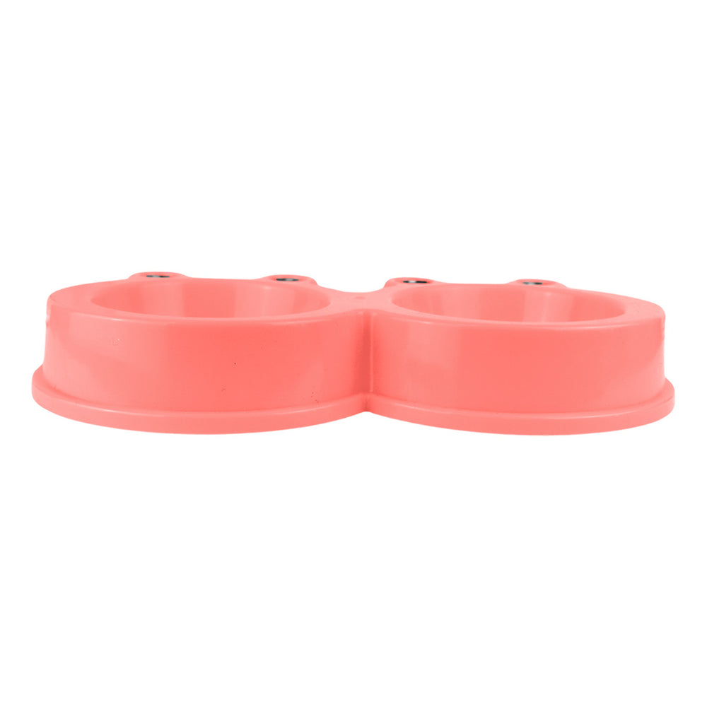 Plato color Rosa con Diseño de Rana para Mascota