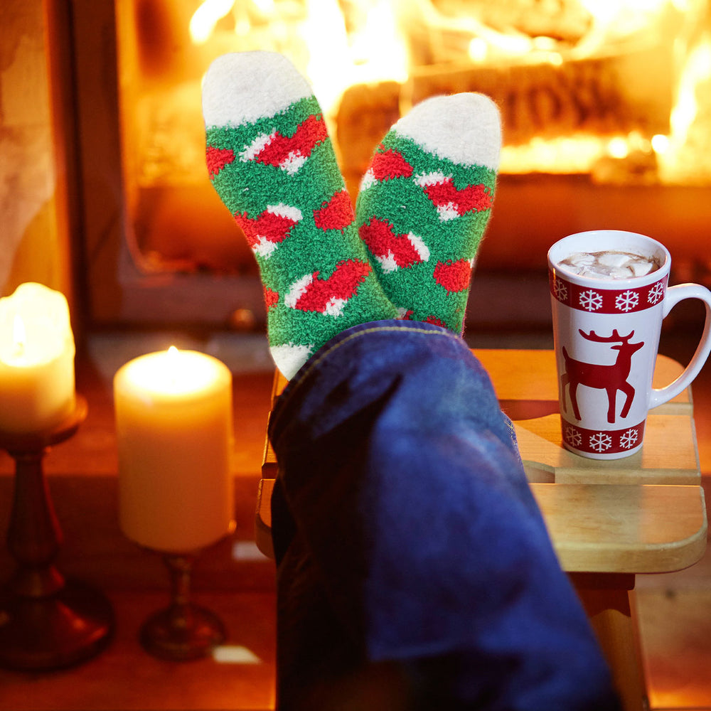 Calcetines Calientitos Navideños, Color Verde