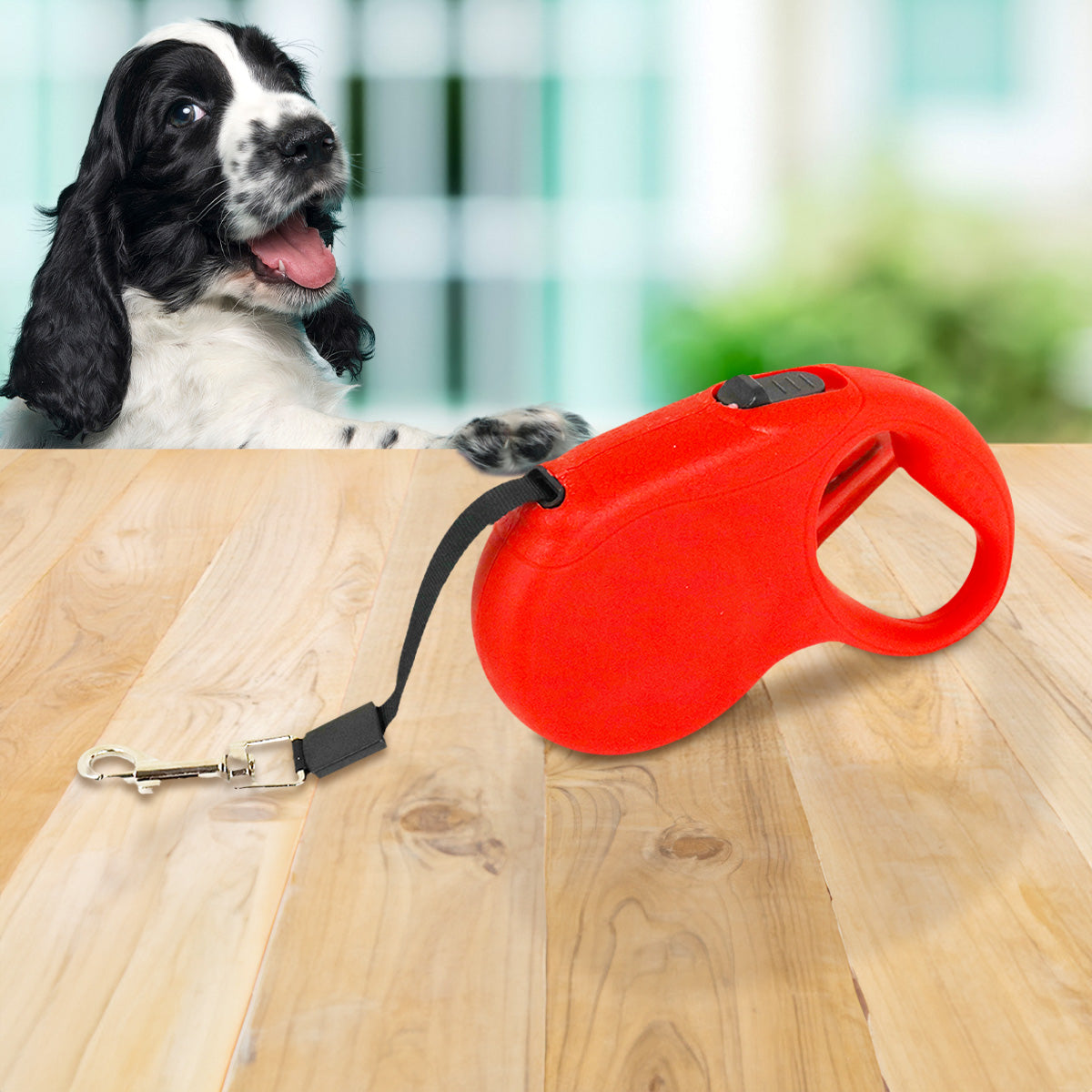 Correa Retráctil color Rojo para Perro