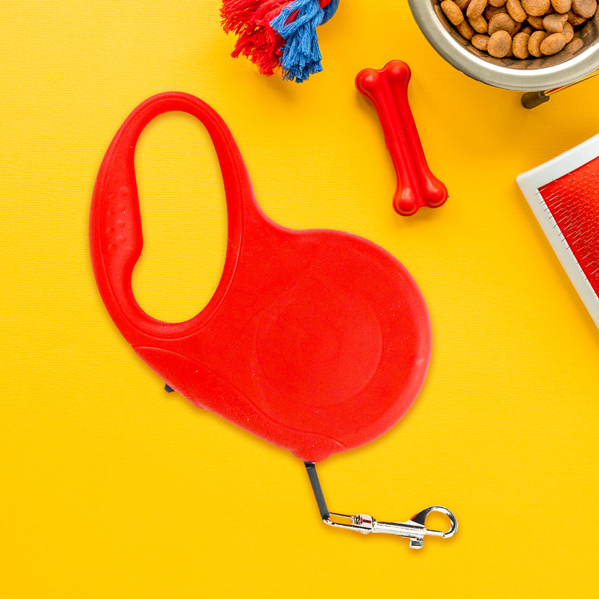 Correa Retráctil color Rojo para Perro