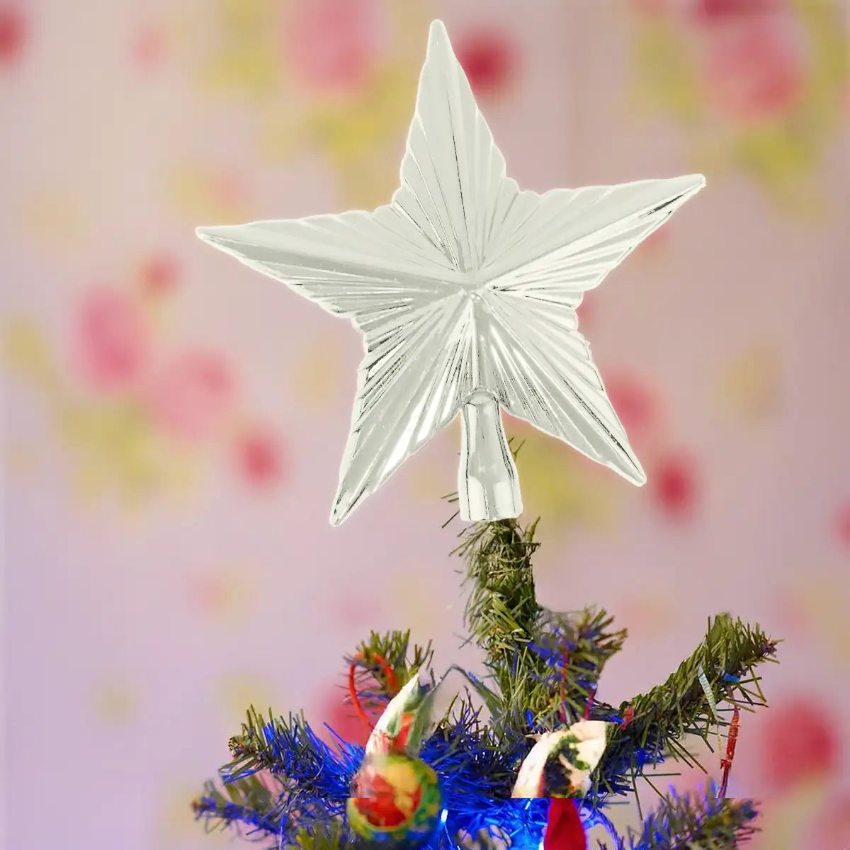 Estrella color Blanco para Punta de Árbol de Navidad
