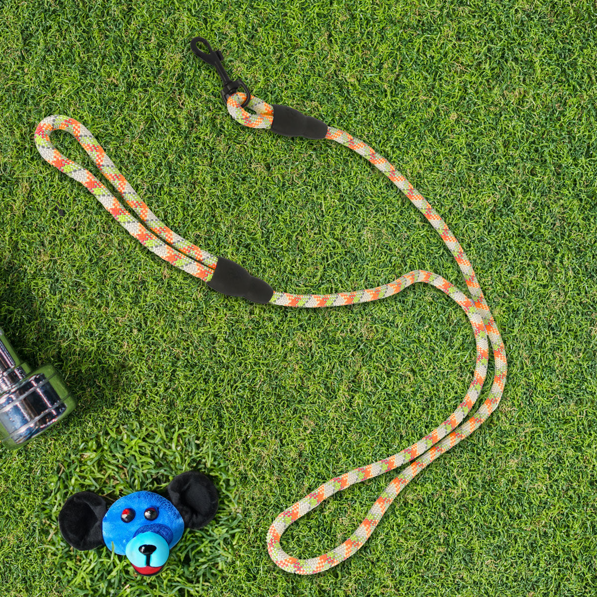 Correa Premium color Naranja con Verde para Perro