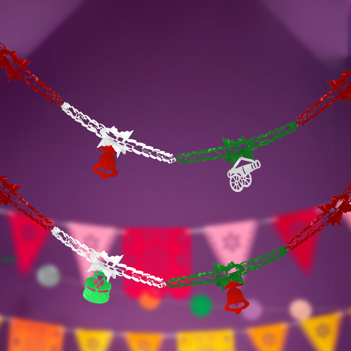 Guía Colgante con Diseño de Fiestas Patrias, Campana