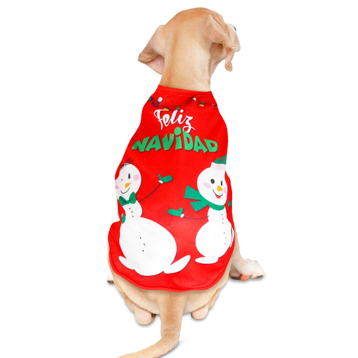 Playera Navideña color Rojo para Perro, "Feliz Navidad"