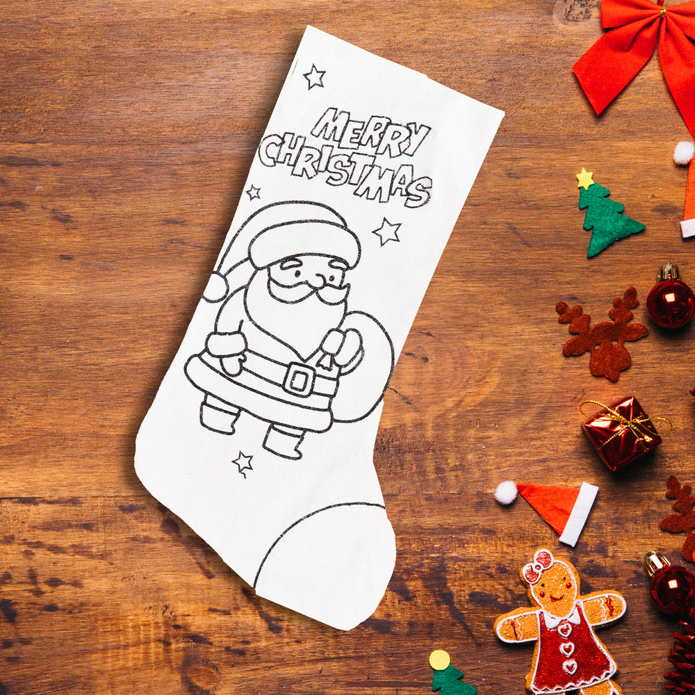 Bota Navideña para Pintar, Santa Claus