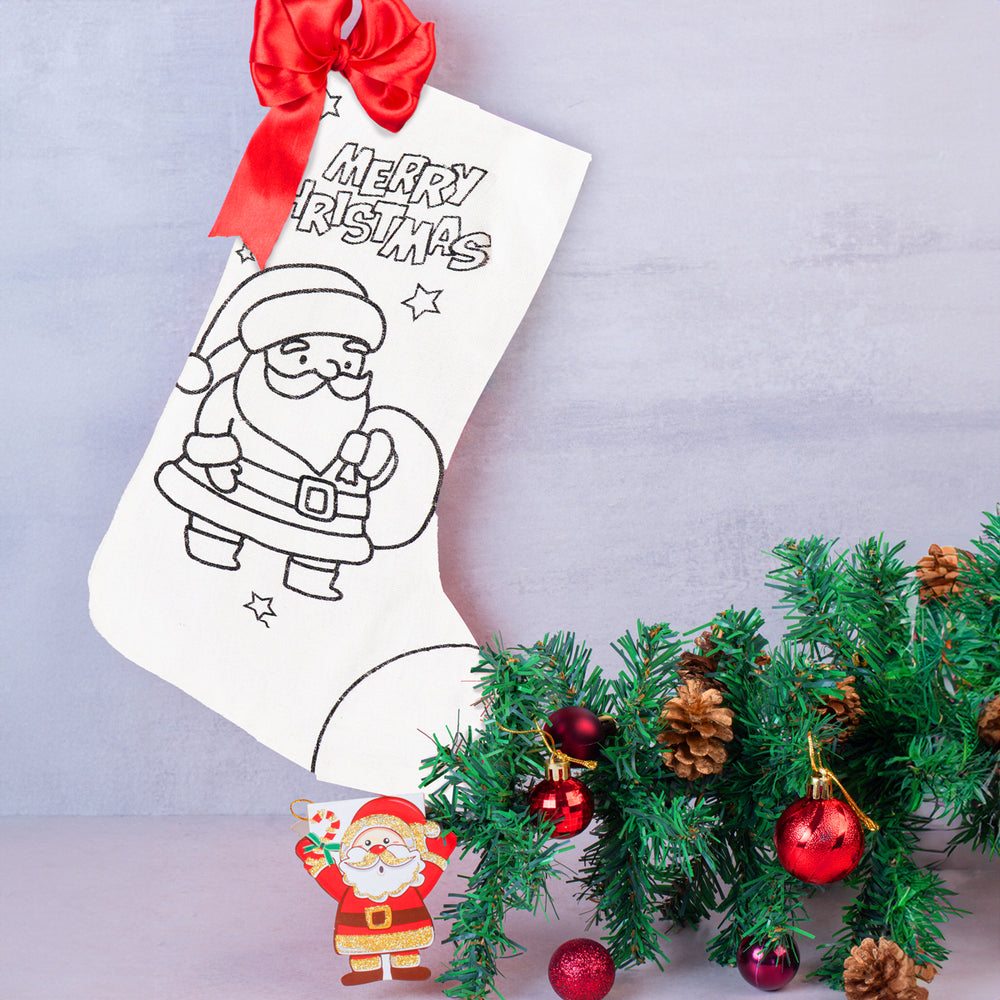 Bota Navideña para Pintar, Santa Claus