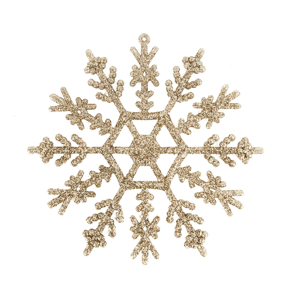Ornamento Colgante de Copo de Nieve color Arena
