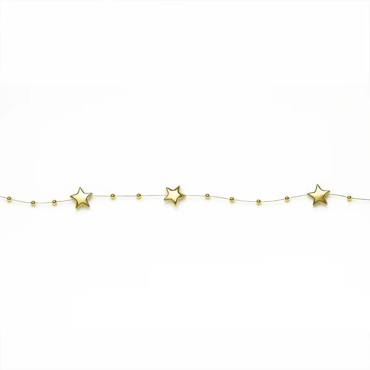 Guirnalda Navideña con Diseño de Estrellas color Oro