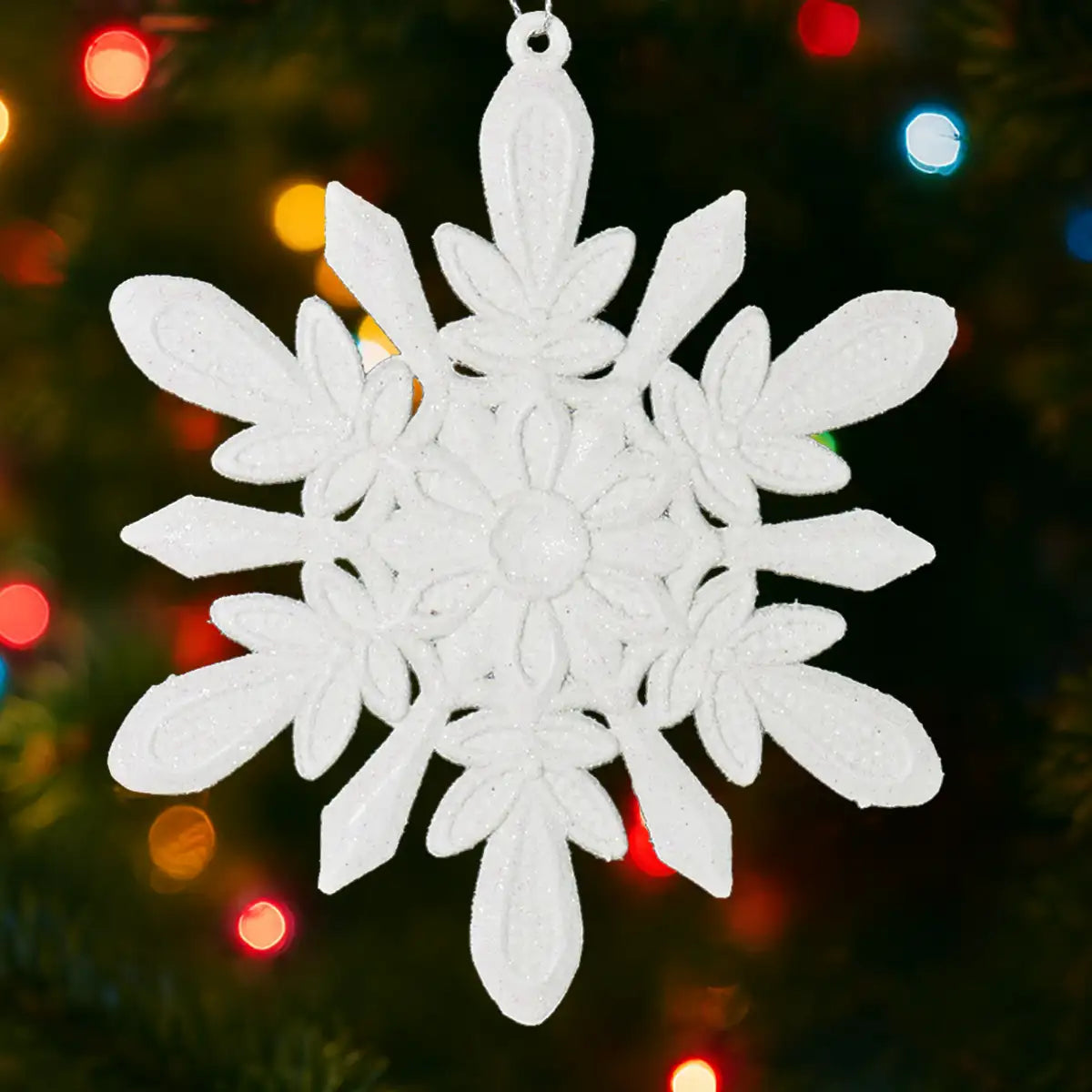 Copo de Nieve Decorativo color Blanco, 2pzas