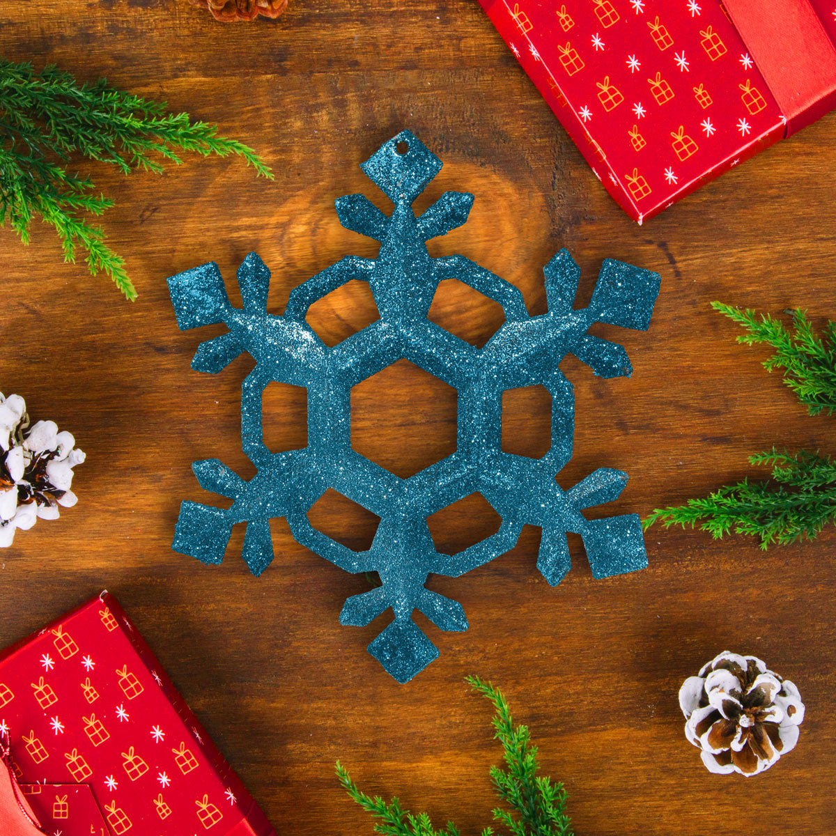 Ornamentos en Forma de Copos de Nieve