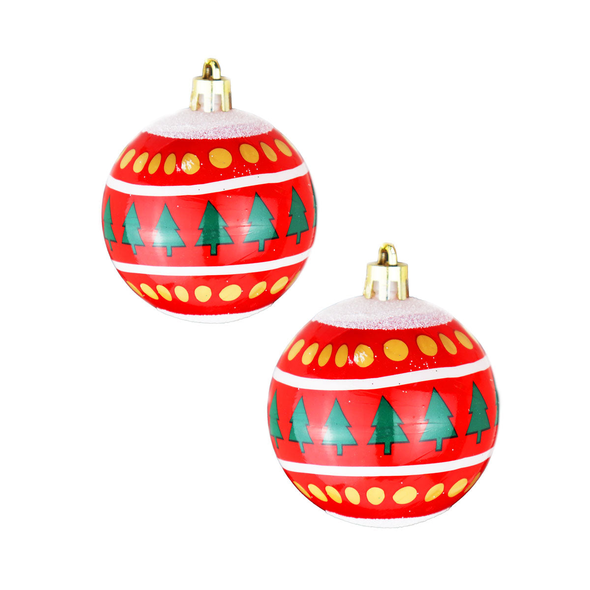 Esfera Navideña Decorada color Rojo, Pino