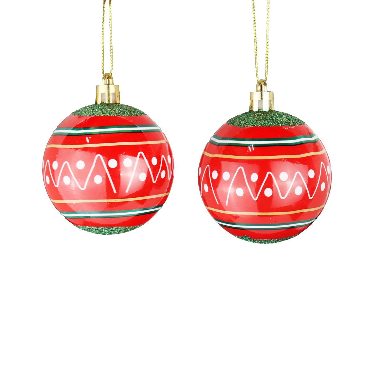 Esfera Navideña Decorada color Rojo, Puntos